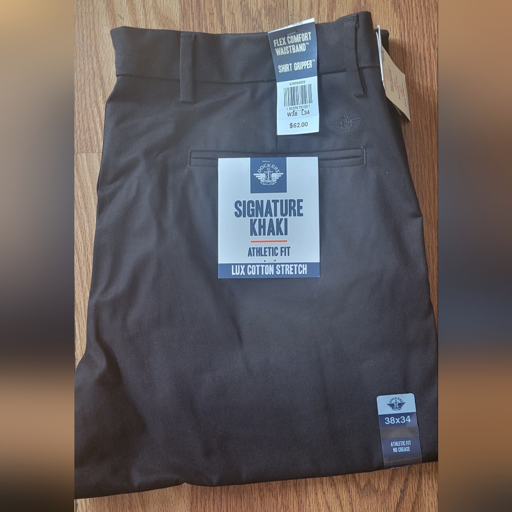 Docker Signature Khaki athleticfit panta 38×34